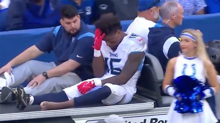 Titans Wide Receiver Treylon Burks Carted off Field vs. Colts Titans Wide Receiver Treylon Burks Carted off Field vs. Colts
