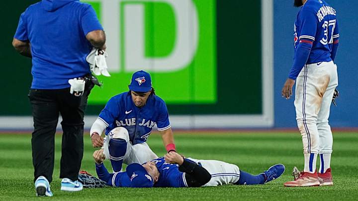 George Springer Carted Off Field After Outfield Collision