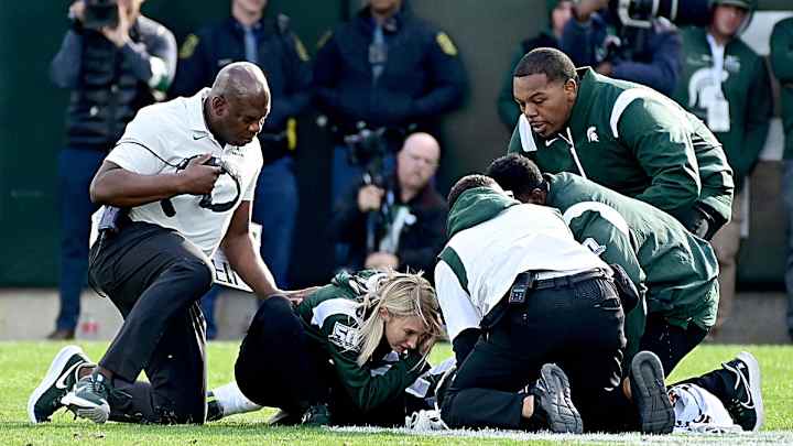 Mel Tucker, MSU players discuss Jaden Mangham's injury vs. Ohio State