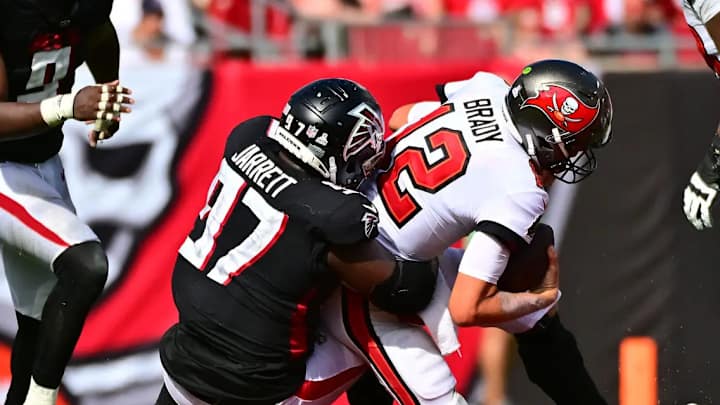 Falcons Coach Arthur Smith, Players React to 'Crazy' Grady Jarrett Penalty