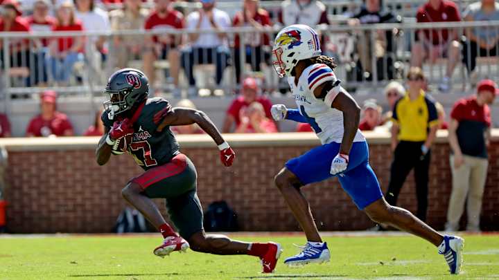 A Balanced Passing Attack Put Oklahoma's Wide Receiver Depth on Full Display Against Kansas A Balanced Passing Attack Put Oklahoma's Wide Receiver Depth on Full Display Against Kansas