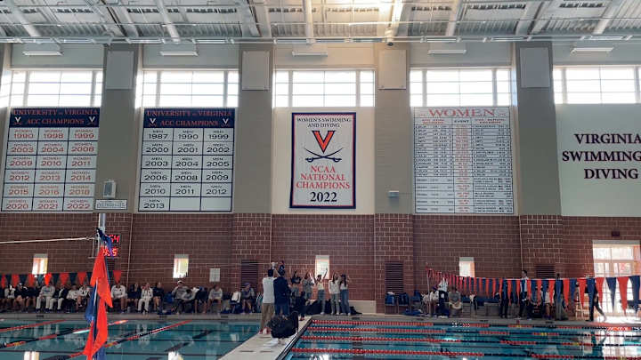 WATCH: Virginia Women's Swim & Dive Unveils National Championship Banner