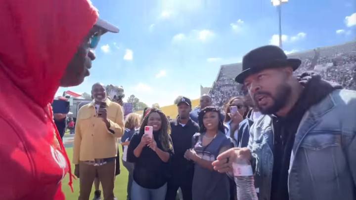 Deion Sanders Hosts P-Valley Cast, Rick Ross, and Celebrities at Jackson State's Homecoming Deion Sanders Hosts P-Valley Cast, Rick Ross, and Celebrities at Jackson State's Homecoming