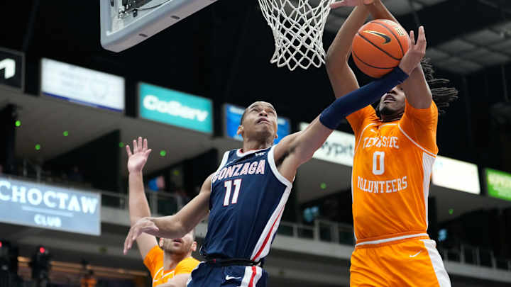 Gonzaga suffers 19-point loss to Tennessee in charity exhibition game