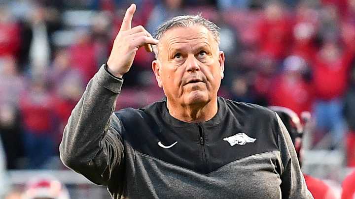 Hogs’ Coach Sam Pittman Rolled with KJ After He Said He Was Okay Hogs’ Coach Sam Pittman Rolled with KJ After He Said He Was Okay