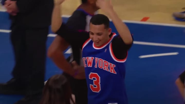 Knicks Fan Counters Boston's Barrage With Car-Winning Three
