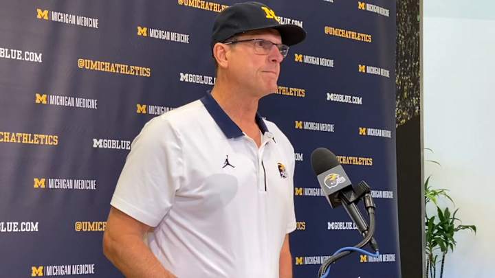Jim Harbaugh Explains The 'Michigan Method' During Media Availability