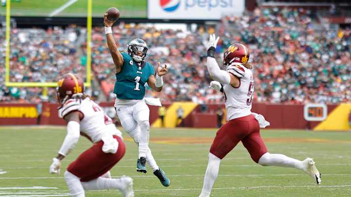 Commanders Hope to Limit 'Explosive' Eagles QB Jalen Hurts Commanders Hope to Limit 'Explosive' Eagles QB Jalen Hurts
