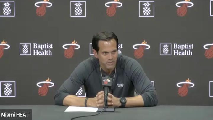 Miami Heat's Erik Spoelstra Says Thursday's Win Against Charlotte Hornets Was A "Breakthrough"