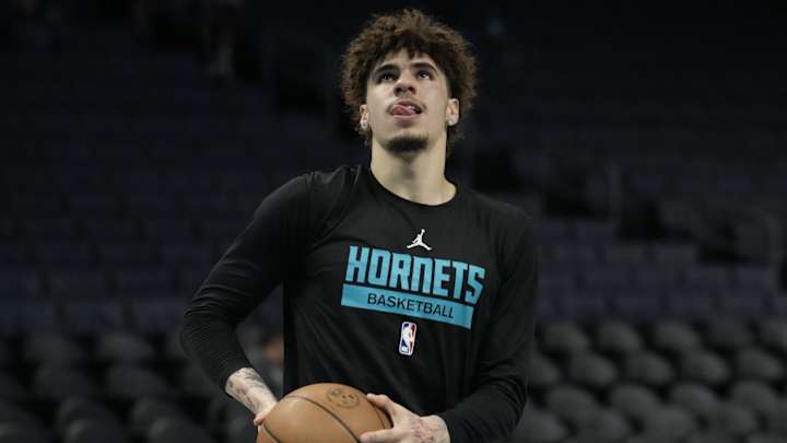 Charlotte Hornets' LaMelo Ball Upgraded To Questionable Saturday Against the Miami Heat Charlotte Hornets' LaMelo Ball Upgraded To Questionable Saturday Against the Miami Heat