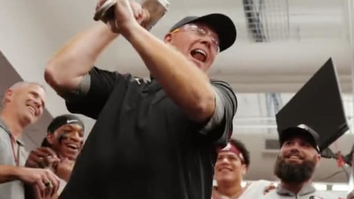 WATCH: Adam Fuller becomes the first coach to break the rock WATCH: Adam Fuller becomes the first coach to break the rock