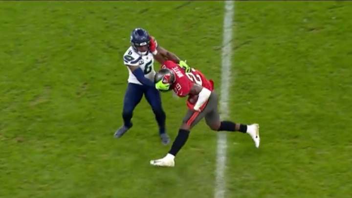 WATCH: Buccaneers Rachaad White Hits Seahawks Defender with Nasty Stiff Arm