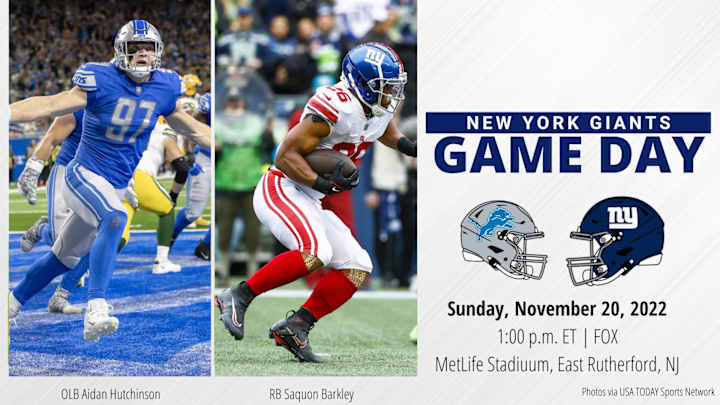 New York Giants vs. Detroit Lions: How to Watch, Odds, History and More