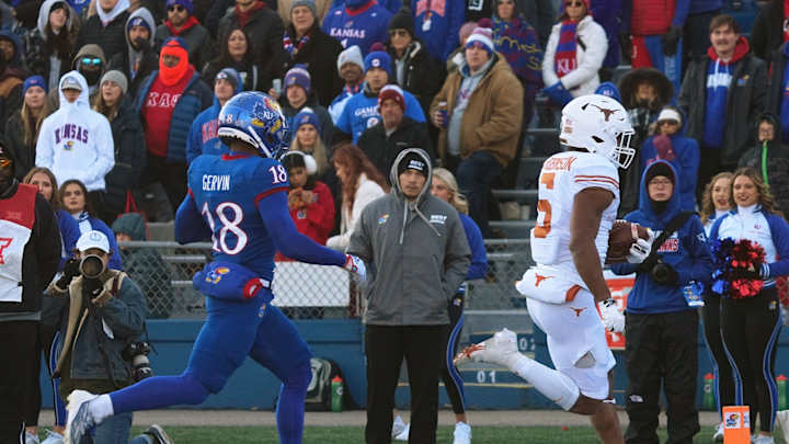 Texas Rides Ground Game, Dominant Defense to 55-14 Win Over Kansas: Longhorns Notebook Texas Rides Ground Game, Dominant Defense to 55-14 Win Over Kansas: Longhorns Notebook