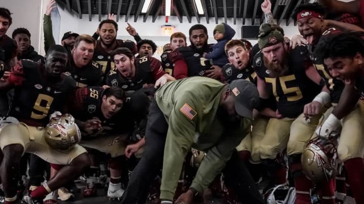 LOOK: Alex Atkins, Dillan Gibbons break the rock as FSU extends 200+ yard rushing streak