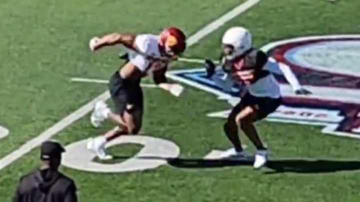 Jerry Rice's son makes highlight catch at Senior Bowl (Video)