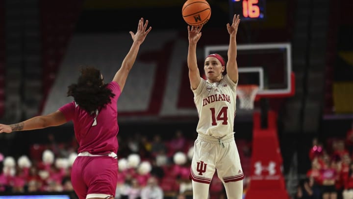 Sara Scalia Breaks Indiana 3-Point Record, No. 14 Hoosiers Beat Wisconsin 68-54