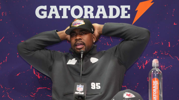 KC Chiefs DL Chris Jones on Injury Status and Being 'Villains' in Super Bowl LVIII