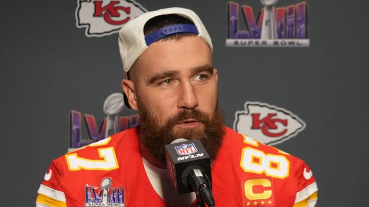 Travis Kelce Cleverly Sidesteps Question About a Super Bowl Proposal to Taylor Swift Travis Kelce Cleverly Sidesteps Question About a Super Bowl Proposal to Taylor Swift