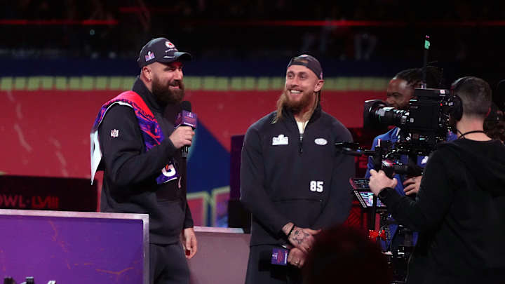 George Kittle Explains the Similarities and Differences Between Him and Travis Kelce George Kittle Explains the Similarities and Differences Between Him and Travis Kelce