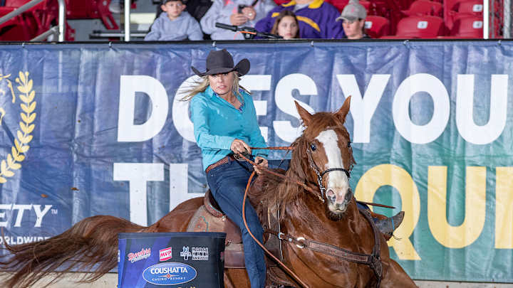 Danyelle Campbell's Gelding 'Big Shoes Ta Fill' Steps Up at Kinder Cup Futurity, Wins Round One Danyelle Campbell's Gelding 'Big Shoes Ta Fill' Steps Up at Kinder Cup Futurity, Wins Round One