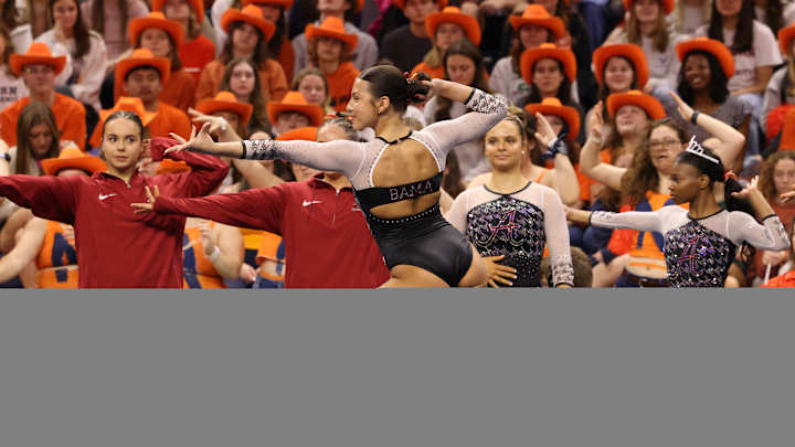 Alabama Gymnastics Falls Flat in Rivalry Meet at Auburn Alabama Gymnastics Falls Flat in Rivalry Meet at Auburn