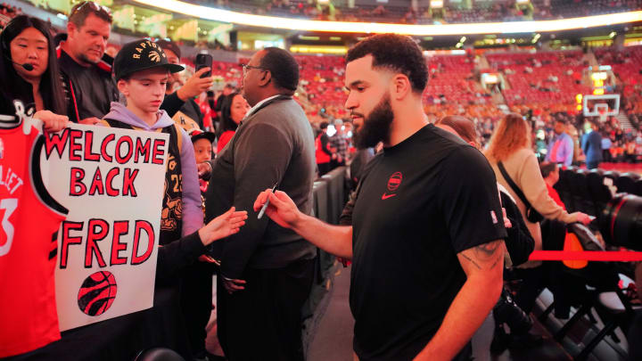 Rockets' Fred VanVleet Returns to Toronto as Raptors Honor Their Former Star Rockets' Fred VanVleet Returns to Toronto as Raptors Honor Their Former Star