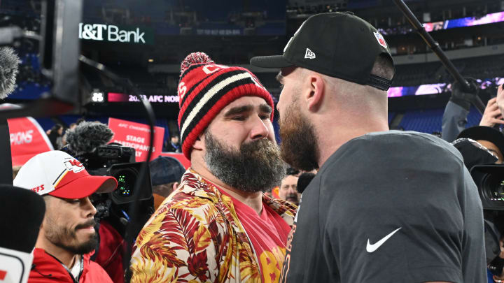 Jason Kelce’s Perfect Outfit for Super Bowl LVIII Led to So Many Jokes About His Wife