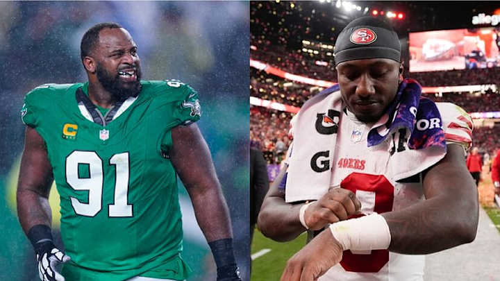 'Eat It!' Philadelphia Eagles Fletcher Cox Taunts San Francisco 49ers' Deebo Samuel For Super Bowl Loss 'Eat It!' Philadelphia Eagles Fletcher Cox Taunts San Francisco 49ers' Deebo Samuel For Super Bowl Loss