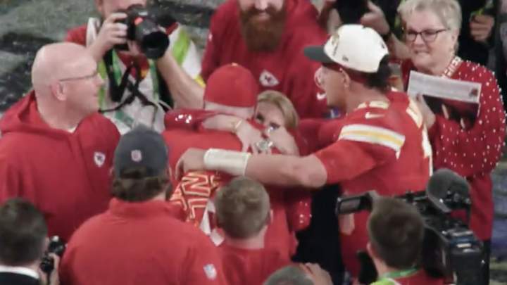 Mic’d-Up Patrick Mahomes Had Perfect Message for Andy Reid Right After Winning Super Bowl