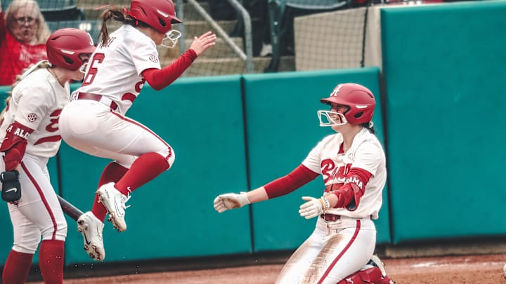 Alabama Softball Slugs Way to Doubleheader Sweep in Home Opener