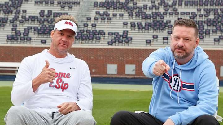 Rebels' Chris Beard Hosts Lane Kiffin For Special Edition of Fireside Chat