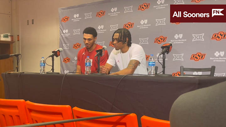 WATCH: Oklahoma's Rivaldo Soares and Javian McCollum Bedlam Postgame