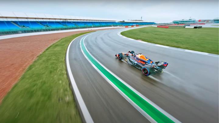 Watch: The Only Machine That Could Keep Up With Max Verstappen's RB20 At Silverstone Watch: The Only Machine That Could Keep Up With Max Verstappen's RB20 At Silverstone