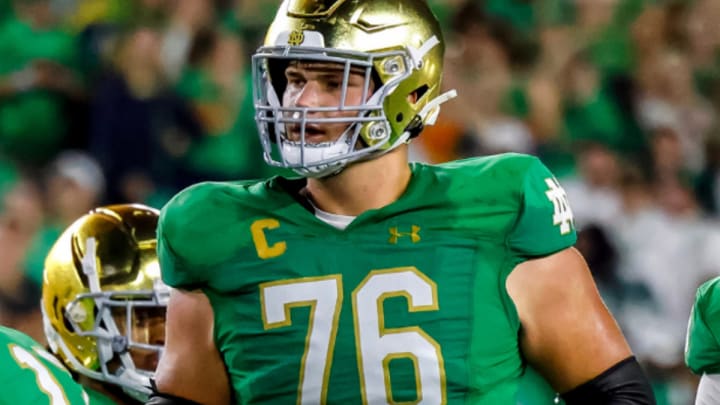 Scouting Combine Rumor Sparks Jets Interest in Notre Dame Offensive Tackle?