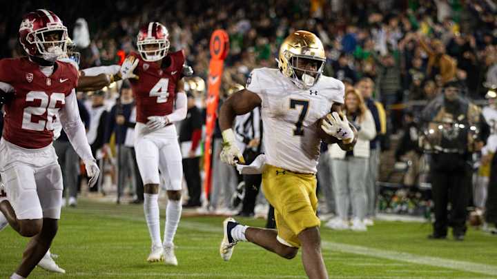Ravens Meet with Notre Dame Running Back Audric Estime
