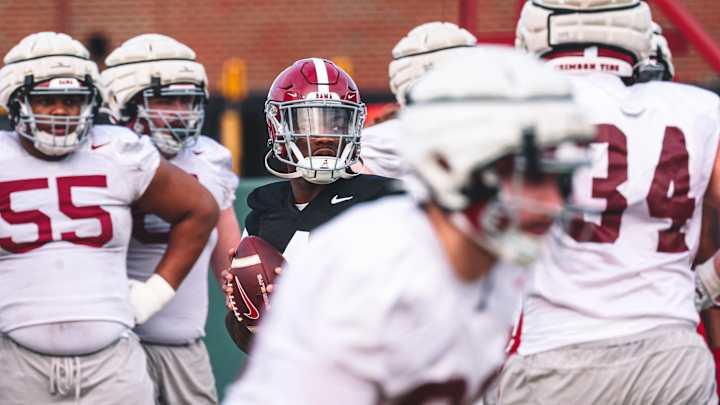 Alabama Quarterback Jalen Milroe Leads the Offense in Kalen DeBoer's First Spring Practice