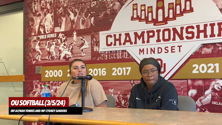 WATCH: Oklahoma INF Alynah Torres and INF Cydney Sanders Press Conference