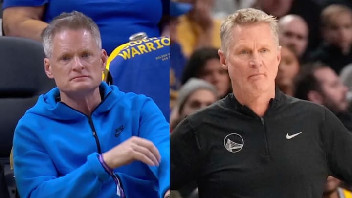 Steve Kerr Lookalike Went Viral During Spurs-Warriors TV Broadcast, and NBA Fans Had Jokes Steve Kerr Lookalike Went Viral During Spurs-Warriors TV Broadcast, and NBA Fans Had Jokes