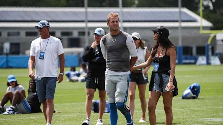 Internet Goes Wild Seeing Christen Harper Aid Jared Goff's Workout