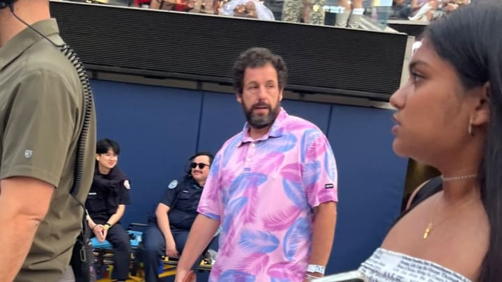 Adam Sandler Wears Curry Flow 10 to Taylor Swift Concert