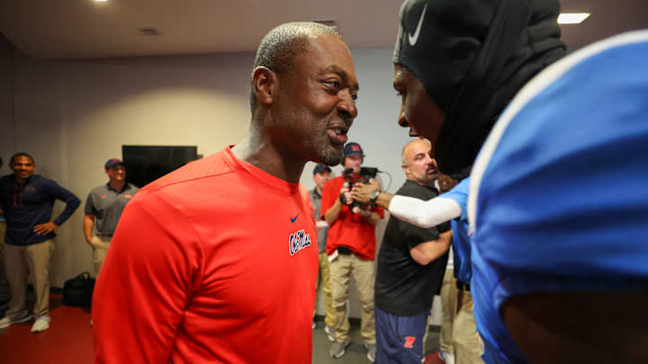 WR Coach Derrick Nix Serves as Ole Miss Head Coach in First Scrimmage of Fall Camp WR Coach Derrick Nix Serves as Ole Miss Head Coach in First Scrimmage of Fall Camp