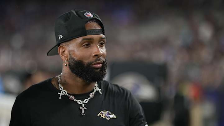 Odell Beckham Jr. Wears Brooks Running Shoes to Ravens Game
