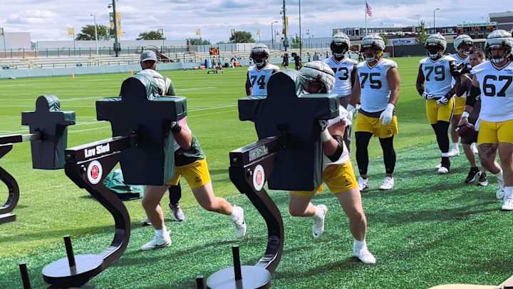 Watch: Offensive Line Drills at Training Camp Watch: Offensive Line Drills at Training Camp