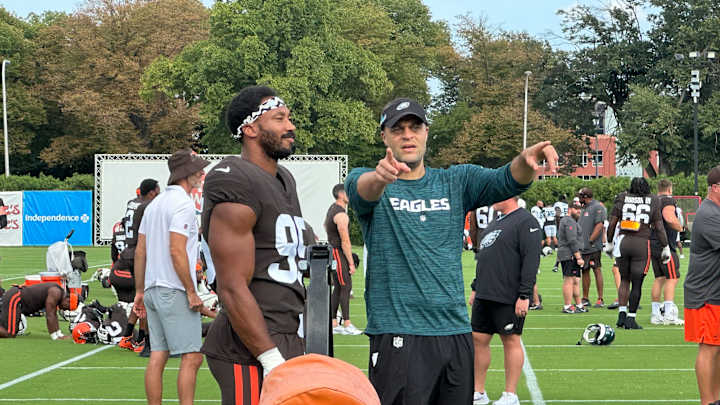 Eagles Camp Day 11: Myles Garrett Headlines Eventful Joint Practice vs. Eagles Eagles Camp Day 11: Myles Garrett Headlines Eventful Joint Practice vs. Eagles