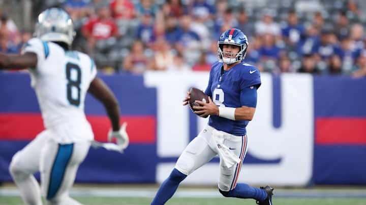 Giants QB Daniel Jones Has Solid Preseason Outing in Series Against Panthers