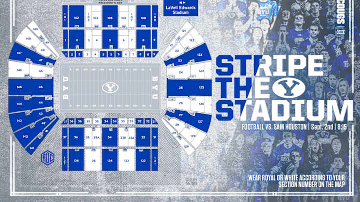 BYU Wants Fans to Stripe the Stadium Against Sam Houston State BYU Wants Fans to Stripe the Stadium Against Sam Houston State