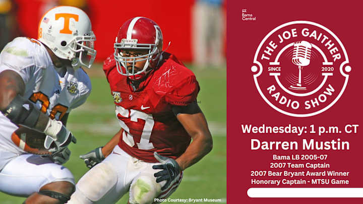 Former Alabama LB Darren Mustin on The Joe Gaither Show | Episode 71: Aug. 30, 2023 Former Alabama LB Darren Mustin on The Joe Gaither Show | Episode 71: Aug. 30, 2023