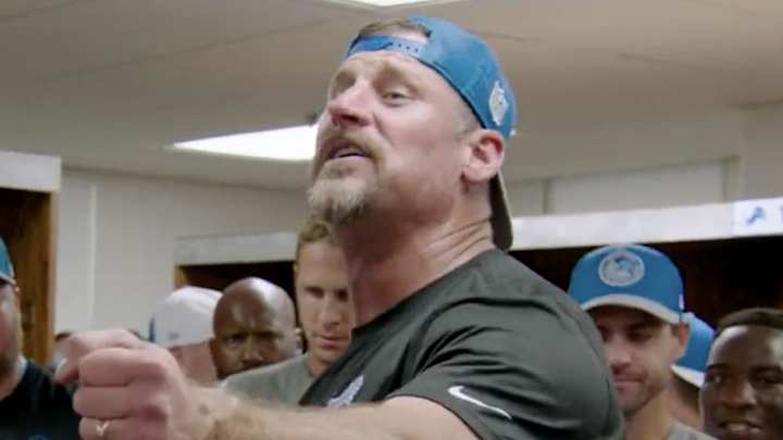 Dan Campbell’s Fired-Up Locker Room Speech After Lions’ Win Was So Good