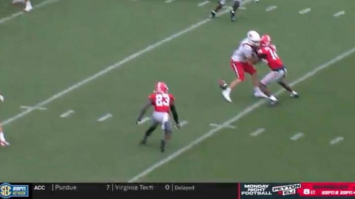 Ball State Player Unknowingly Contributes to Bizarre Georgia Interception
